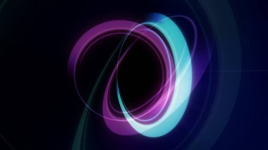 Uzayda ışık halkaları, soyut illüstrasyon