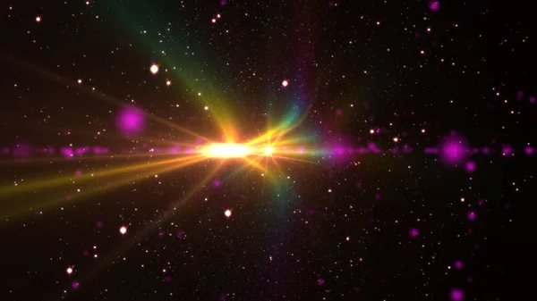 Космос Зірки Світло Лінзи Полум — стокове фото
