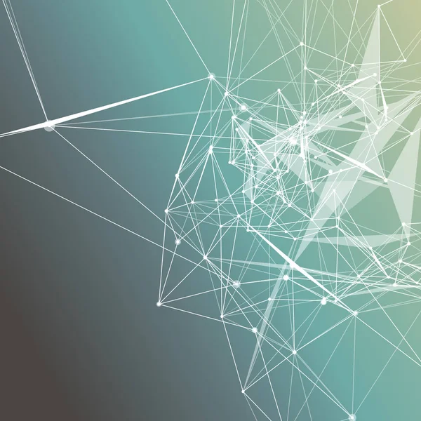 Turkuaz gri arka plan gradyan renkleri. Hatları ile Dots bağlama