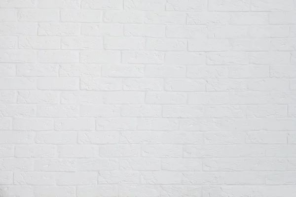 Baksteen witte muur achtergrond geschilderd — Stockfoto
