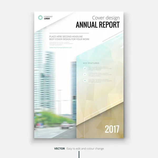 年次報告書の表紙デザイン — ストックベクタ