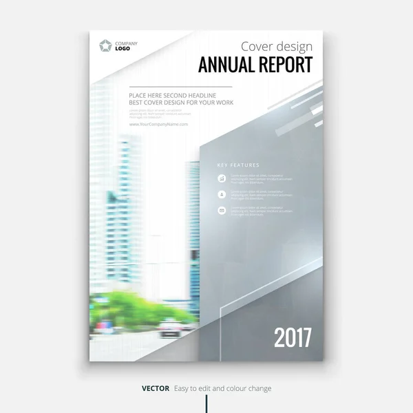 Diseño de portada para informe anual — Vector de stock