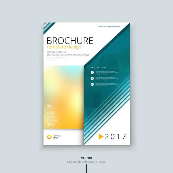 Corporate brochure or flyer design — Stock Vector