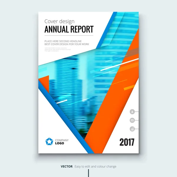 Couverture du rapport annuel des entreprises — Image vectorielle