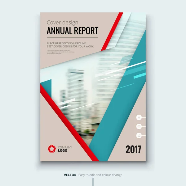 Couverture du rapport annuel des entreprises — Image vectorielle