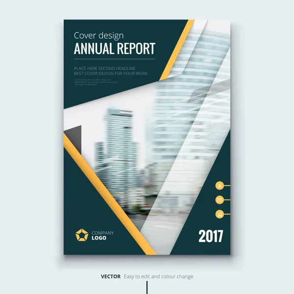 Couverture du rapport annuel des entreprises — Image vectorielle