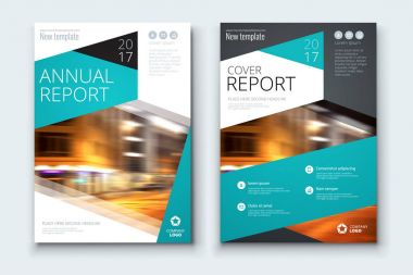 Corporate business annual report covers clipart