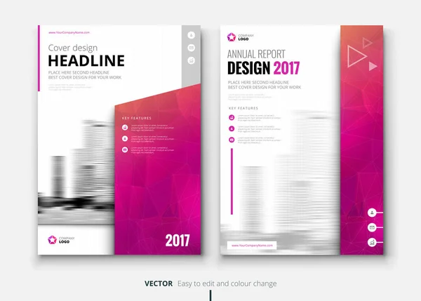 Broschyrer designmall för årsredovisning — Stock vektor