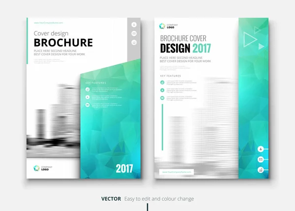 Broşür tasarım şablonu için faaliyet raporu — Stok Vektör