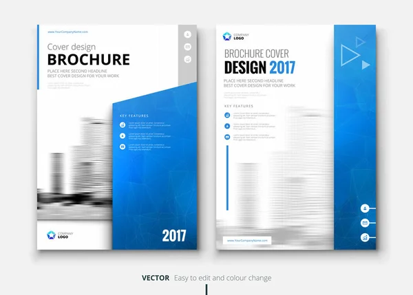 Modèle de conception des brochures pour le rapport annuel — Image vectorielle