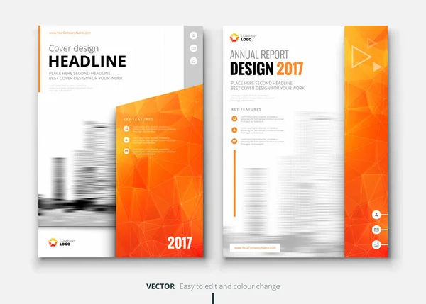Broschüren Design-Vorlage für Geschäftsbericht — Stockvektor