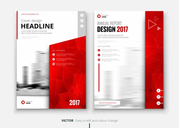 Broschyrer designmall för årsredovisning — Stock vektor