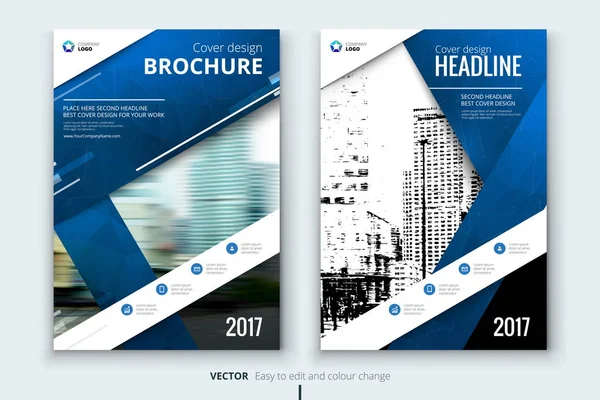 Modèle de conception des brochures pour le rapport annuel — Image vectorielle
