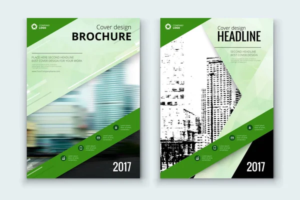 Modèle de conception des brochures pour le rapport annuel — Image vectorielle