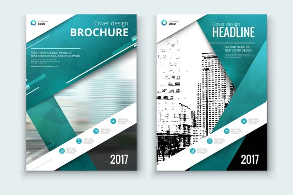 Modèle de conception des brochures pour le rapport annuel — Image vectorielle
