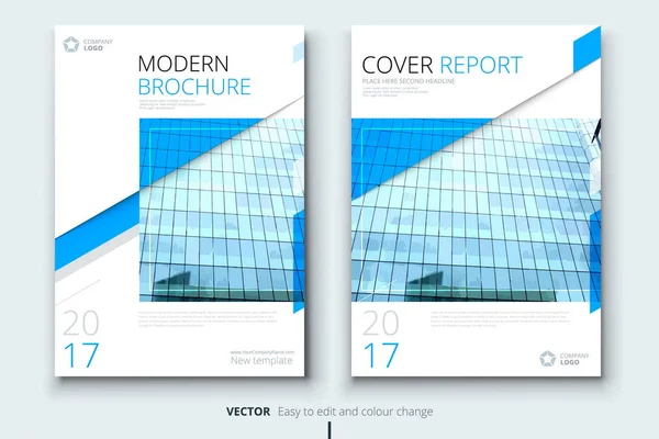 Modelo de projeto de brochuras para relatório anual — Vetor de Stock