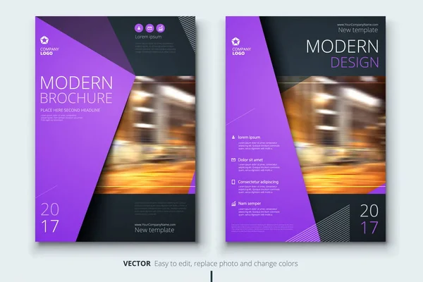企業年次報告書表紙、パンフレットやチラシ デザイン。リーフレット プレゼンテーション。抽象的な幾何学的な背景を持つカタログします。現代の出版ポスター雑誌、レイアウト、テンプレート。A4 サイズ — ストックベクタ