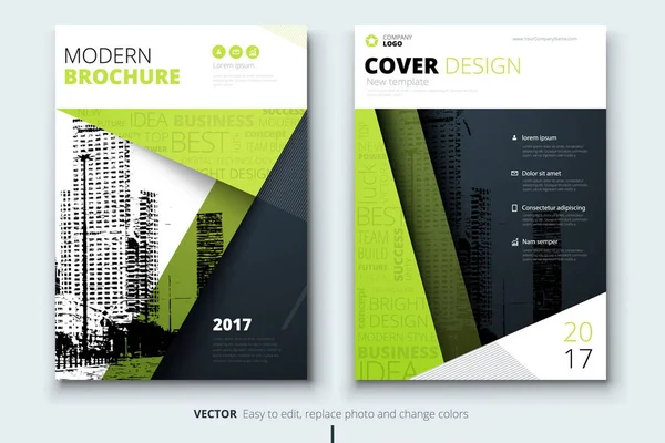 Brochure d'entreprise ou conception de dépliant — Image vectorielle