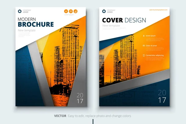 Business brochure or flyer design — Stock Vector