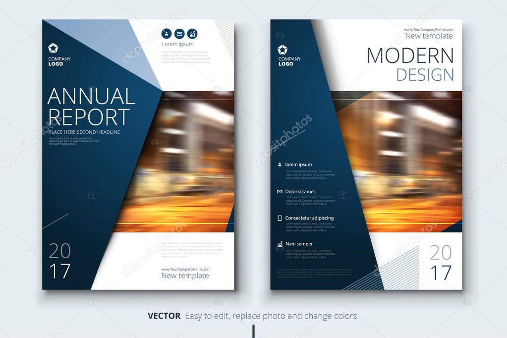 Corporate business annual report cover, brochure or flyer design. Leaflet presentation. Catalog with Abstract geometric background. Modern publication poster magazine, layout, template. A4 size