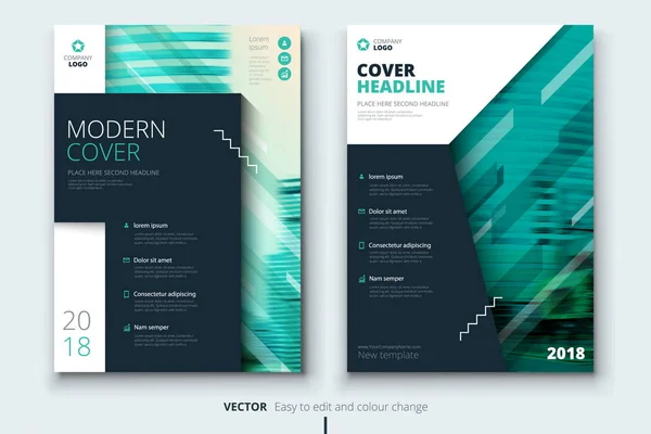 Corporate business annual report cover, brochure or flyer design. Leaflet presentation. Catalog with Abstract geometric background. Modern publication poster magazine, layout, template. — Stock Vector