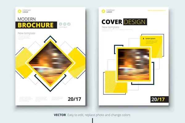 Cobertura de relatório anual de negócios corporativos, brochura ou design de folheto. Apresentação do folheto. Catálogo com fundo geométrico abstrato. Revista de cartaz de publicação moderna, layout, modelo . — Vetor de Stock