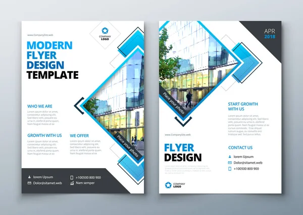 Flyer design. Corporate business rapport täcka — Stock vektor