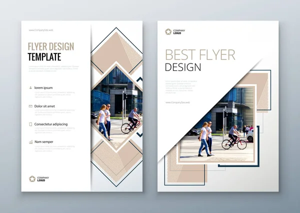Flyer ontwerpen. Zakelijke verslag cover — Stockvector