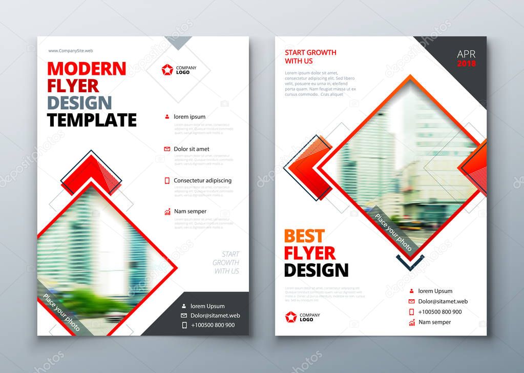 Flyer design. Corporate business report cover