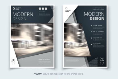 Kapak tasarımı broşür, el ilanı, rapor, katalog, sunum, poster için. Modern düzeni şablonu A4 boyutunda