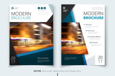 Kapak tasarımı broşür, el ilanı, rapor, katalog, sunum, poster için. Modern düzeni şablonu A4 boyutunda