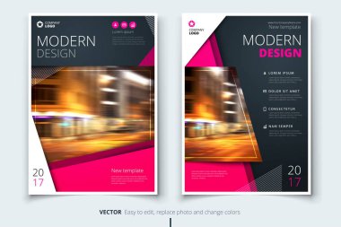 Kapak tasarımı broşür, el ilanı, rapor, katalog, sunum, poster için. Modern düzeni şablonu A4 boyutunda