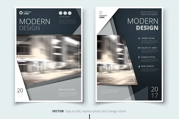 Kapak tasarımı broşür, el ilanı, rapor, katalog, sunum, poster için. Modern düzeni şablonu A4 boyutunda