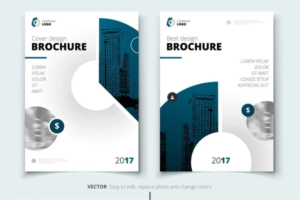 Desain yang lebih terang. Laporan bisnis perusahaan meliputi, brosur atau brosur - Stok Vektor