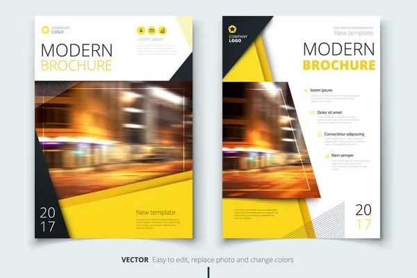 Dekking ontwerp voor brochure, flyer, verslag, catalogus, presentatie, poster. Moderne inrichting sjabloon in A4-formaat — Stockvector