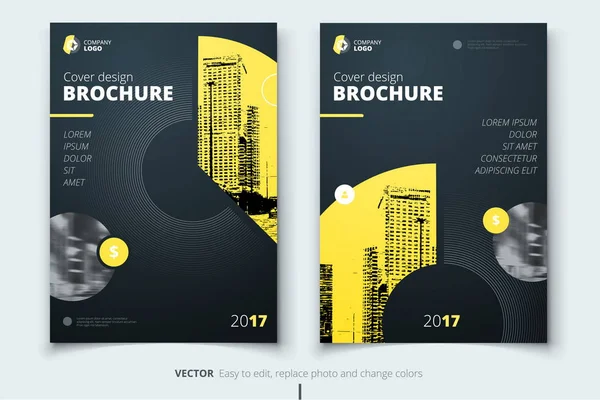 Brochure design. Corporate business report cover, brochure or fl — Stock Vector