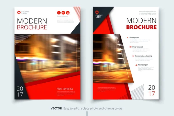 Dekking ontwerp voor brochure, flyer, verslag, catalogus, presentatie, poster. Moderne inrichting sjabloon in A4-formaat — Stockvector