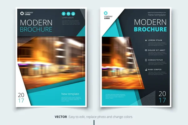 Copertina per brochure, volantino, report, catalogo, presentazione, poster. Modello di layout moderno in formato A4 — Vettoriale Stock