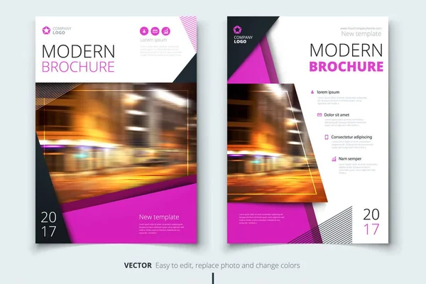 Dekking ontwerp voor brochure, flyer, verslag, catalogus, presentatie, poster. Moderne inrichting sjabloon in A4-formaat — Stockvector