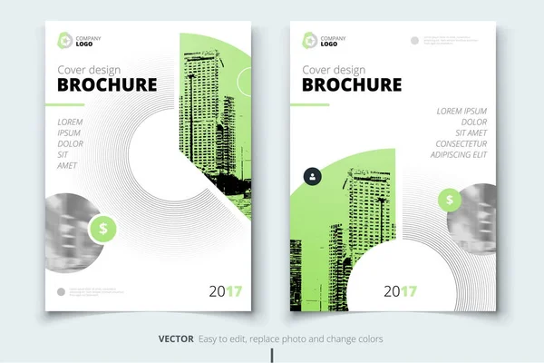 Дизайн брошури. Обкладинка корпоративного ділового звіту, брошура або ф — стоковий вектор