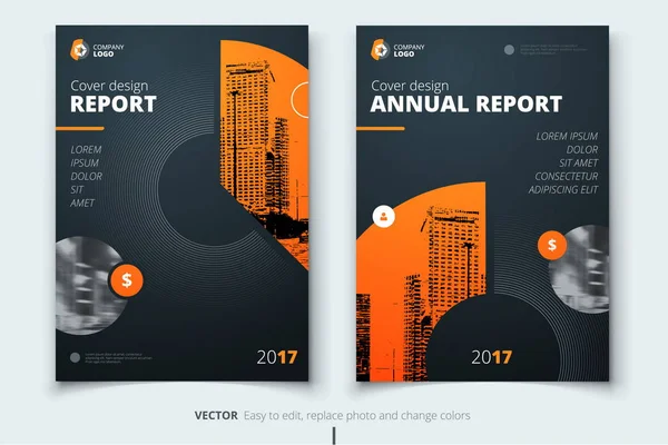 Diseño de volante. Portada del informe empresarial, folleto o folleto — Vector de stock