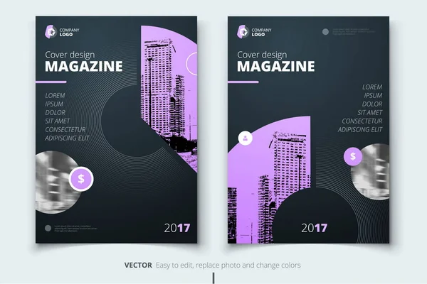 Flyer design. Corporate business report cover, brochure or flyer — Stock Vector