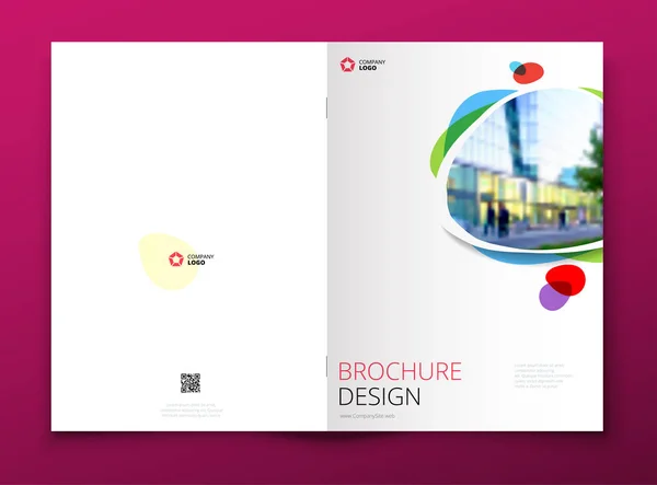 Brochure template layout design — Stock Vector