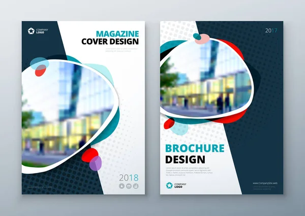 Brochure template layout design. Corporate business annual report, catalog, magazine, flyer mockup. Creative modern bright concept — Stock Vector