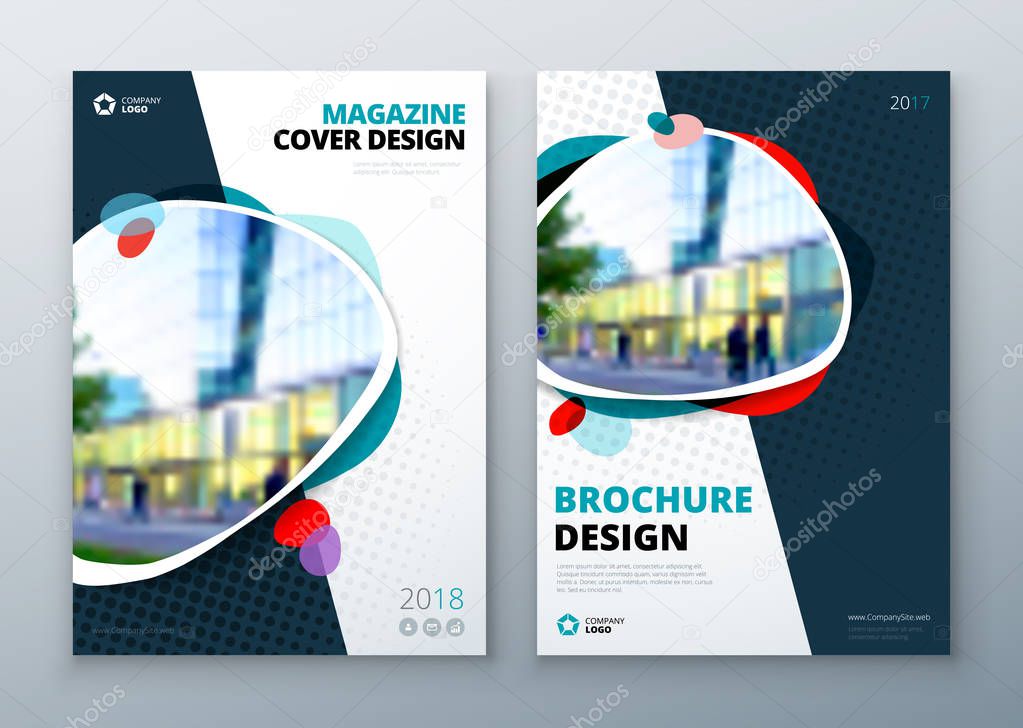 Brochure template layout design. Corporate business annual report, catalog, magazine, flyer mockup. Creative modern bright concept