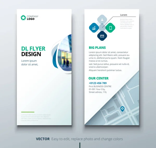 DL flyer design. – Stock-vektor