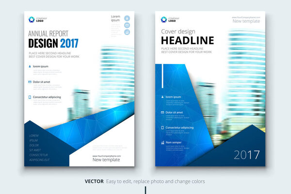 Corporate business annual report cover, brochure or flyer design. Leaflet presentation. Catalog with Abstract geometric background. Modern publication poster magazine, layout, template.