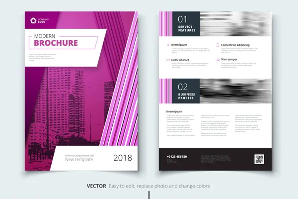 Cobertura de relatório anual de negócios corporativos, brochura ou design de folheto. Apresentação do folheto. Catálogo com fundo geométrico abstrato. Revista de cartaz de publicação moderna, layout, modelo . — Vetor de Stock