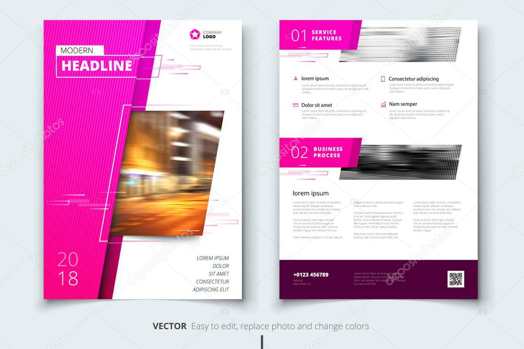 Corporate business annual report cover, brochure or flyer design. Leaflet presentation. Catalog with abstract geometric background. Modern publication poster magazine, layout, template.