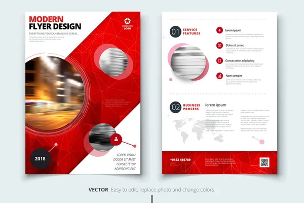 Conception de la brochure. Rapport d'entreprise couverture, brochure ou fl — Image vectorielle